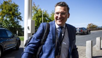 Minister of Artificial Intelligence and Digital Innovation and Minister responsible for the Federal Economic Development Agency for Southern Ontario Evan Solomon arrives at West Block before Question Period on  Sept. 15, 2025. The Hill Times photograph by Andrew Meade