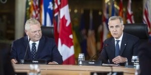 Ontario Premier Doug Ford and Mark Carney